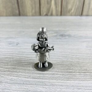 Vintage Hudson Pewter Nurse with Baby Figurine 1978 H. Wilson USA - 2.5" Tall